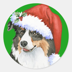 Happy Howliday Aussie Classic Round Sticker