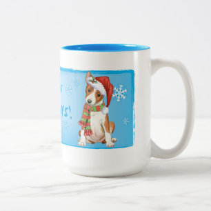 Happy Howliday Basenji Two-Tone Coffee Mug