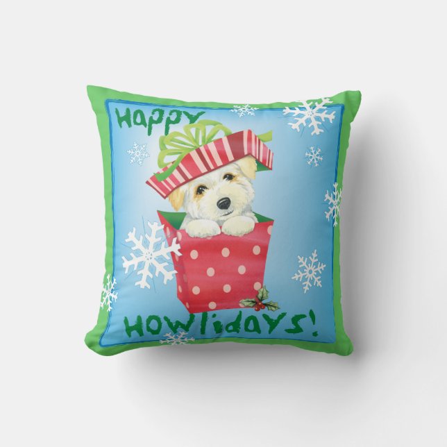Happy Howliday Coton Cushion (Front)