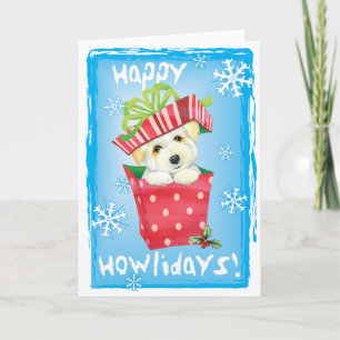 Happy Howliday Coton Holiday Card