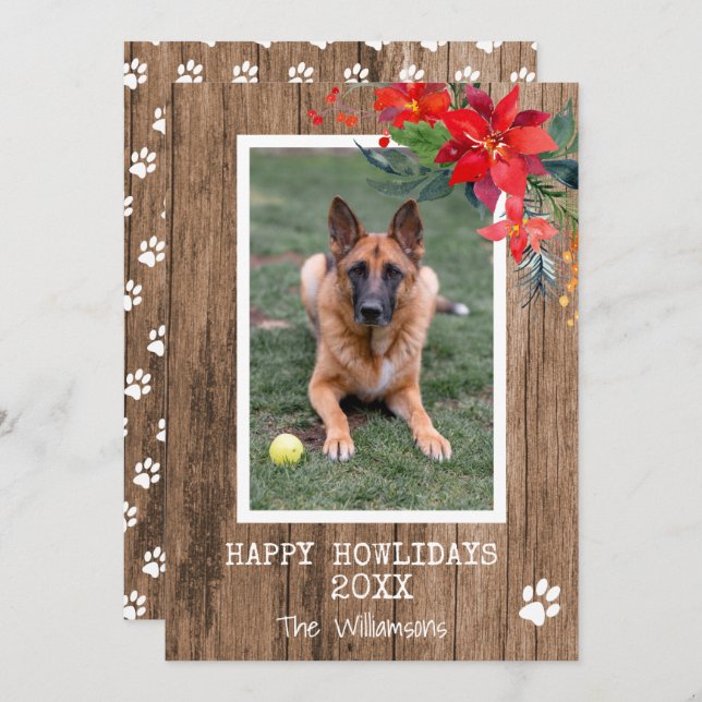 Happy Howliday  Dog Photo (Front/Back)