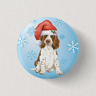 Happy Howliday English Springer Spaniel 3 Cm Round Badge
