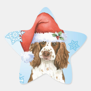 Happy Howliday English Springer Spaniel Star Sticker