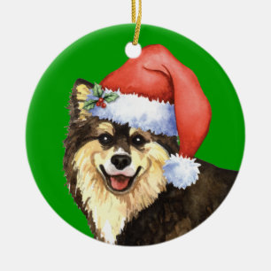 Happy Howliday Finnish Lapphund Ceramic Tree Decoration