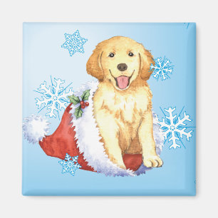 Happy Howliday Golden Retriever Magnet