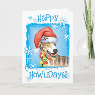 Happy Howliday Greyhound Holiday Card