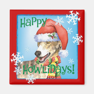 Happy Howliday Greyhound Magnet