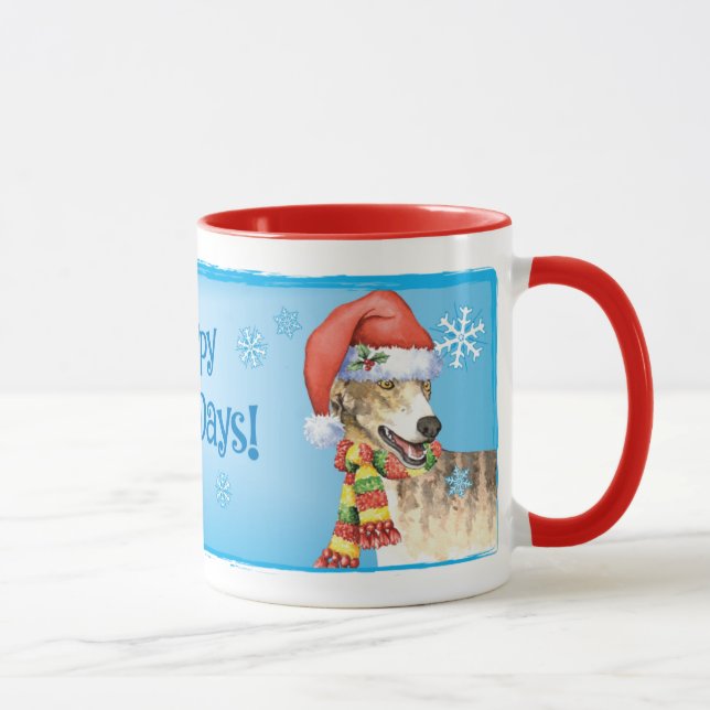 Happy Howliday Greyhound Mug (Right)