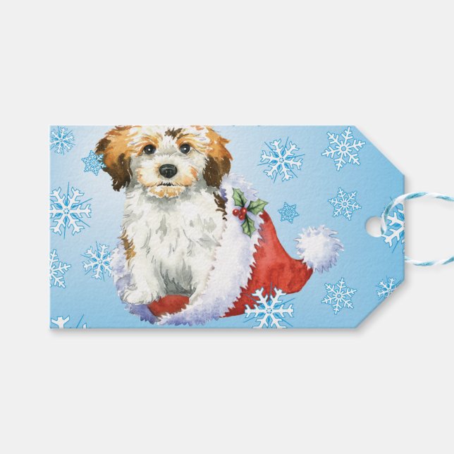 Happy Howliday Havanese Gift Tags (Front (Horizontal))