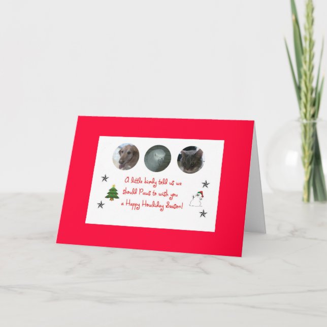 happy howliday holiday card (Front)