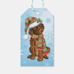 Happy Howliday Irish Water Spaniel Gift Tags