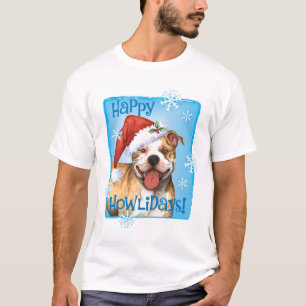 Happy Howliday Pit Bull Terrier T-Shirt