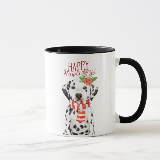 happy howliday spotty dog christmas mug (Right)
