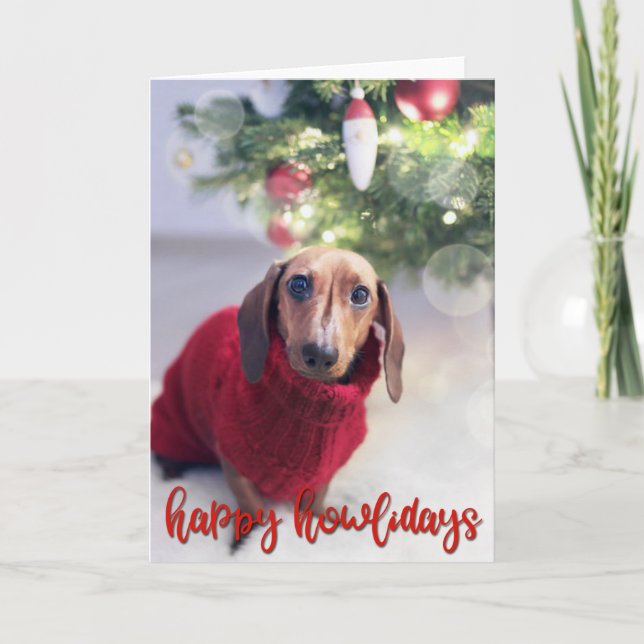Happy Howlidays - Add YOUR DOG PHOTO Card (Front)