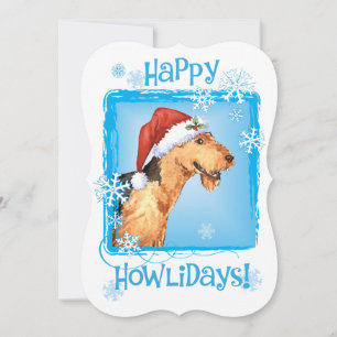 Happy Howlidays Airedale Holiday Card