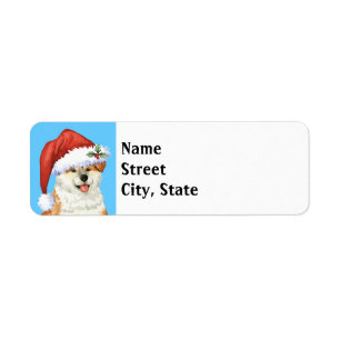 Happy Howlidays Akita Return Address Label