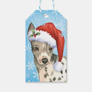 Happy Howlidays American Hairless Terrier Gift Tags