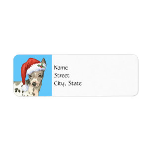 Happy Howlidays American Hairless Terrier Return Address Label