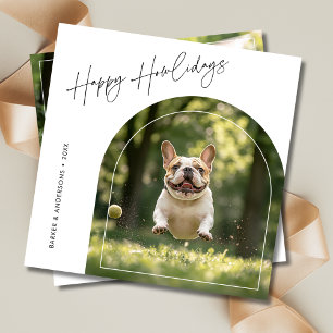 Happy Howlidays Arch Dog Photo Christmas Holiday Card