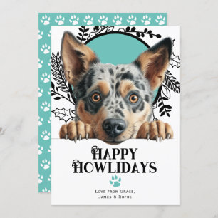 Happy Howlidays Australian Cattle Dog Christmas Holiday Card