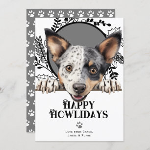 Happy Howlidays Australian Stumpy Dog Christmas  Holiday Card