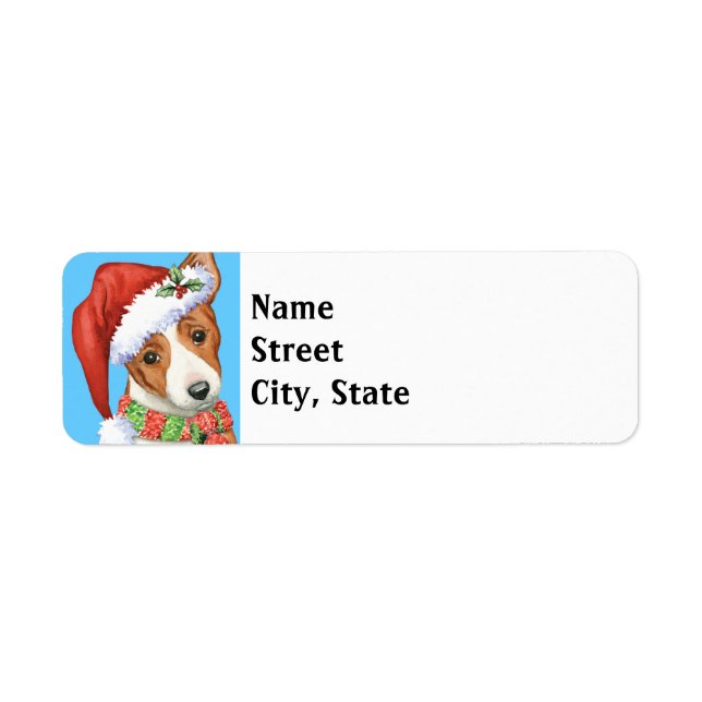 Happy Howlidays Basenji Return Address Label (Front)