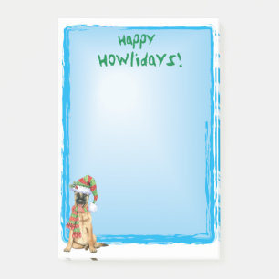 Happy Howlidays Belgian Malinois Post-it Notes