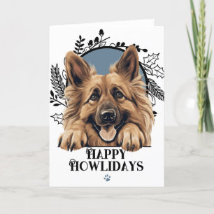 Happy Howlidays Belgian Tervuren Dog Christmas Holiday Card