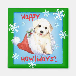 Happy Howlidays Bichon Magnet