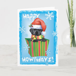 Happy Howlidays Black Lab Holiday Card