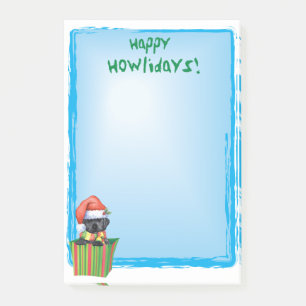 Happy Howlidays Black Lab Post-it Notes