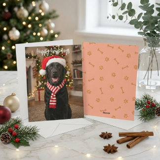 Happy Howlidays Black Labrador Christmas Holiday Card