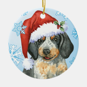 Happy Howlidays Bluetick Ceramic Tree Decoration