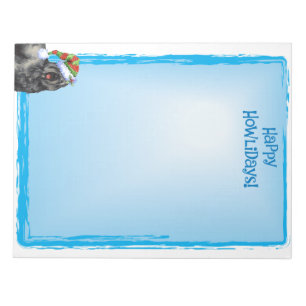 Happy Howlidays Bouvier Notepad