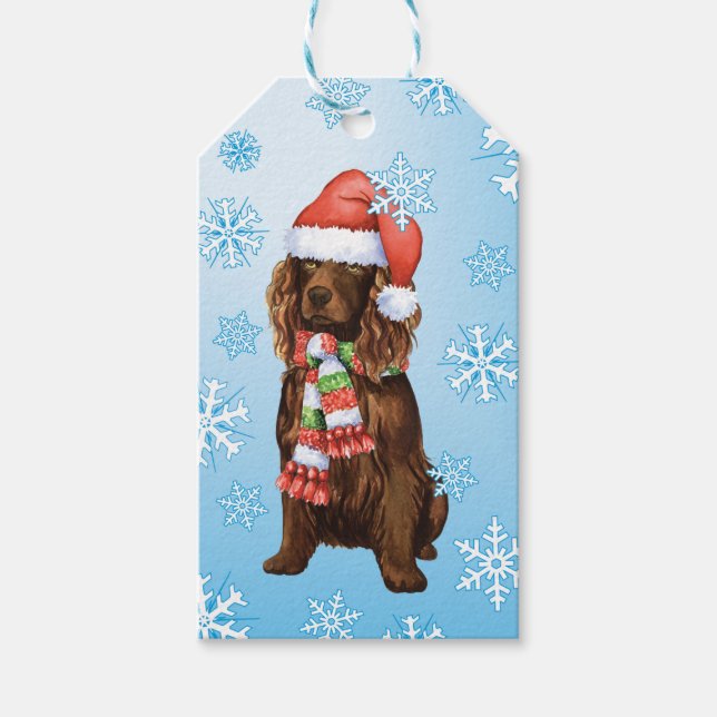 Happy Howlidays Boykin Spaniel Gift Tags (Front)
