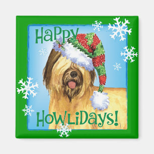 Happy Howlidays Briard Magnet