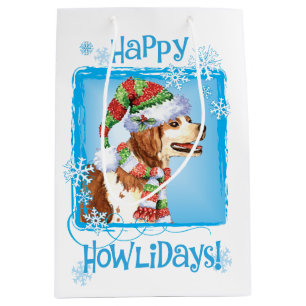 Happy Howlidays Brittany Medium Gift Bag