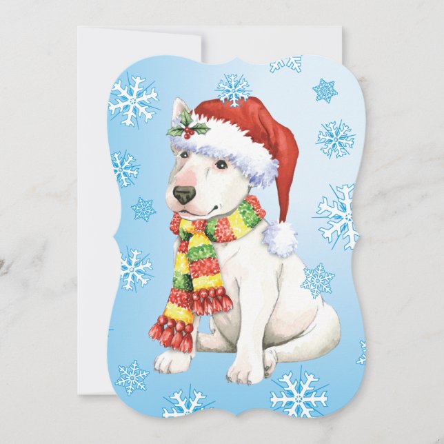 Happy Howlidays Bull Terrier Holiday Card (Front)
