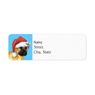 Happy Howlidays Bullmastiff Return Address Label