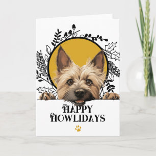 Happy Howlidays Cairn Terrier Dog Christmas Holiday Card