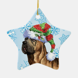 Happy Howlidays Cane Corso Ceramic Ornament