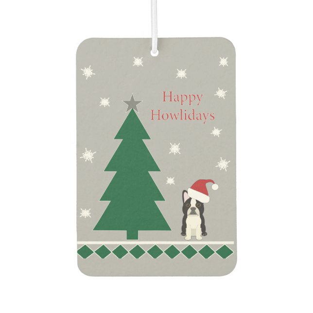 Happy Howlidays Car Air Freshener (Front)