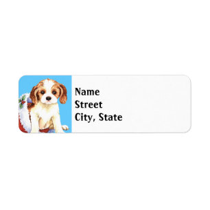 Happy Howlidays Cavalier Return Address Label