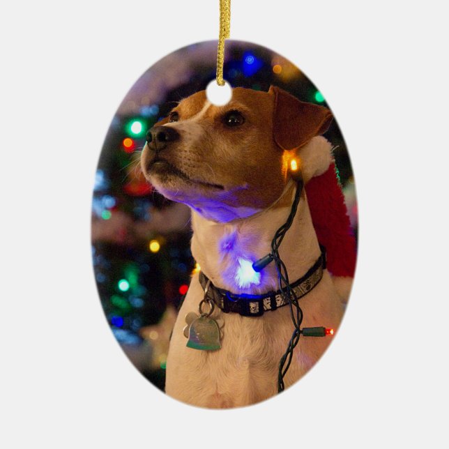 Happy Howlidays! Ceramic Tree Decoration (Front)