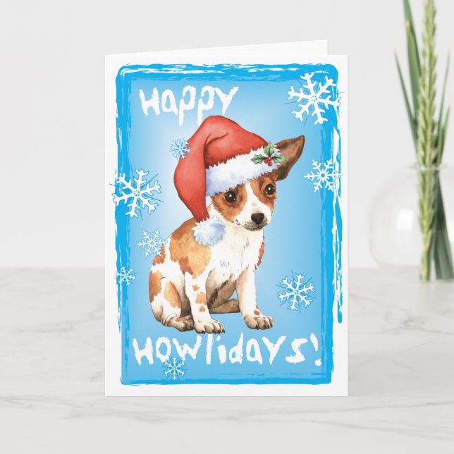 Happy Howlidays Chihuahua Holiday Card (Front)