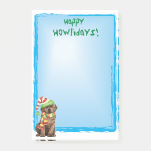 Happy Howlidays Chocolate Lab Post-it Notes