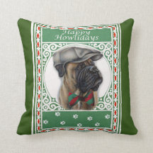 Happy Howlidays Christmas Boxer Dog Holiday Art