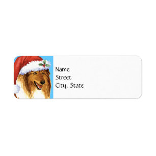 Happy Howlidays Collie Return Address Label