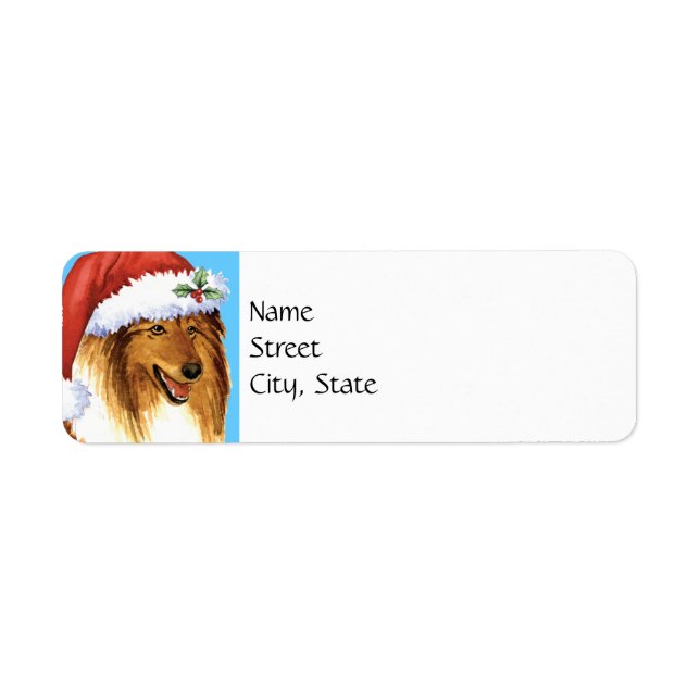 Happy Howlidays Collie Return Address Label (Front)
