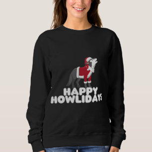 Happy Howlidays - Cute Christmas Wolf Dog Puppy Sweatshirt